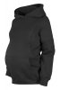 MijaCulture - 3 in1 warm maternity hoodie, for breastfeeding and after  „Molly ” M001 black